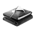 DS NA Electric Throw Rug Heated Blanket Washable Snuggle Flannel Winter Grey