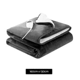 DS NA Electric Throw Rug Heated Blanket Washable Snuggle Flannel Winter Grey