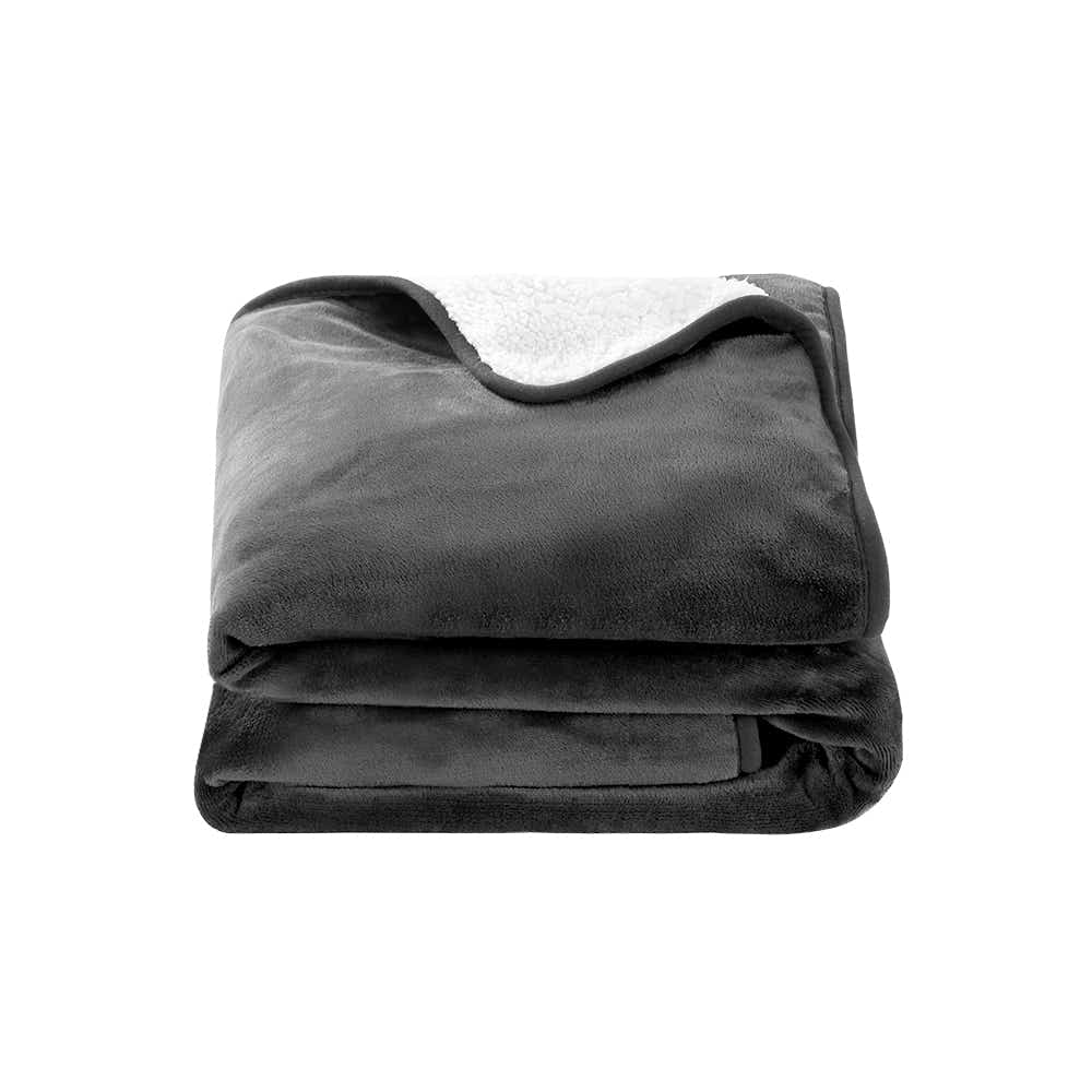 DS NA Electric Throw Rug Heated Blanket Washable Snuggle Flannel Winter Grey