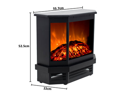 Electric Fireplace Free Standing With 3 Side Heating