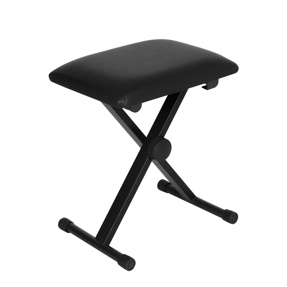 DS NA  Piano Stool Adjustable Height Keyboard Seat Portable Bench Chair Black