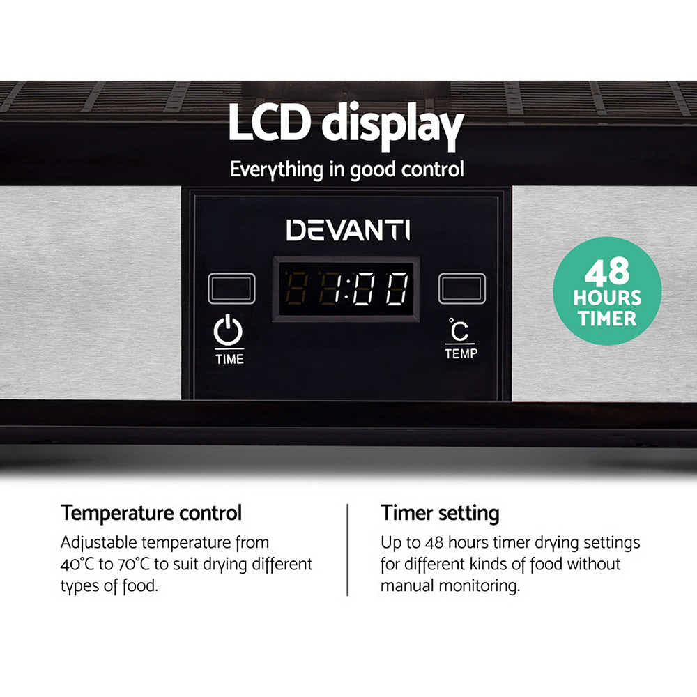 DS NA Devanti Food Dehydrator with 7 Trays - Silver