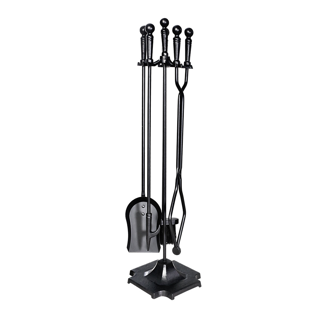 DS NA Grillz Fireplace Tool Set Fire Place Tools Poker Brush Shovel Stand Tongs
