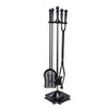 DS NA Grillz Fireplace Tool Set Fire Place Tools Poker Brush Shovel Stand Tongs