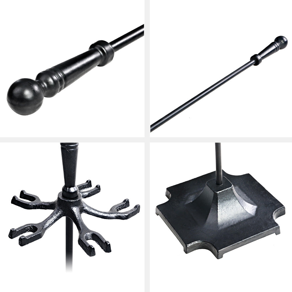 DS NA Grillz Fireplace Tool Set Fire Place Tools Poker Brush Shovel Stand Tongs