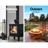 DS NA Grillz Fireplace Tool Set Fire Place Tools Poker Brush Shovel Stand Tongs