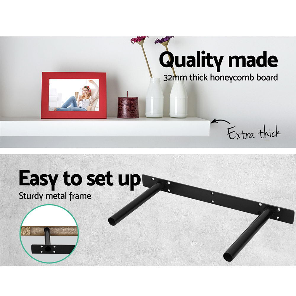 DS NA Artiss 3 Piece Floating Wall Shelves - White