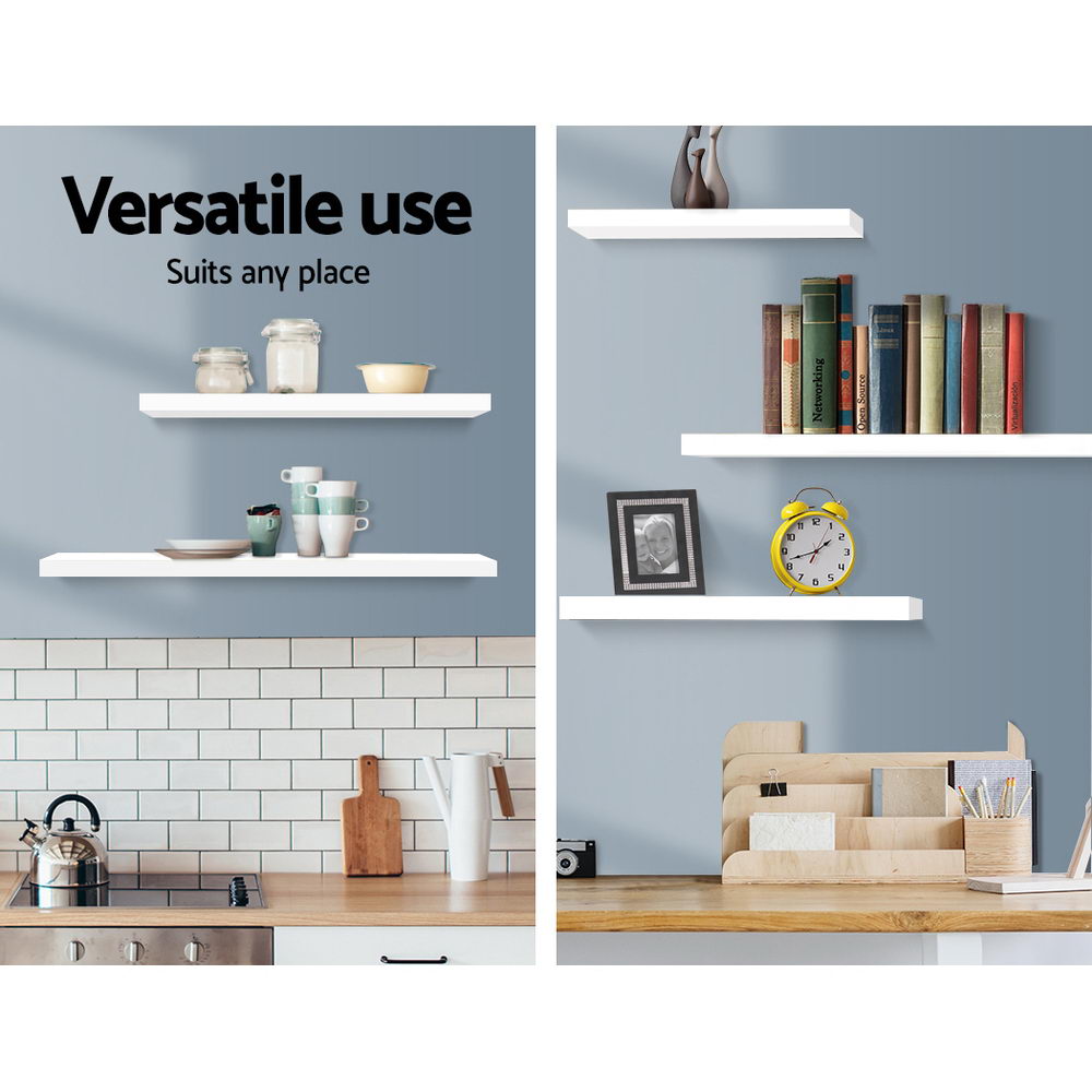 DS NA Artiss 3 Piece Floating Wall Shelves - White