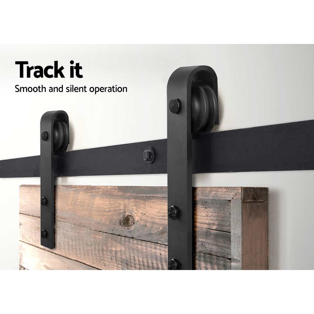 DS NA Sliding Barn Door Hardware Track Set 2m Roller Kit Slide Office Bedroom