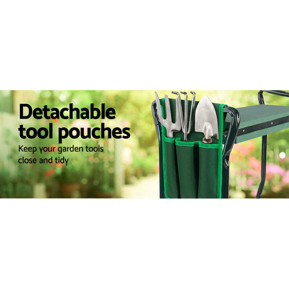 DS NA Garden Kneeler Padded Seat Stool Outdoor Bench Knee Pad Foldable 3-in-1