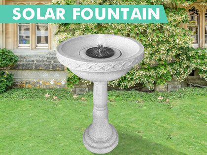 Solar Water Fountain Bird Bath