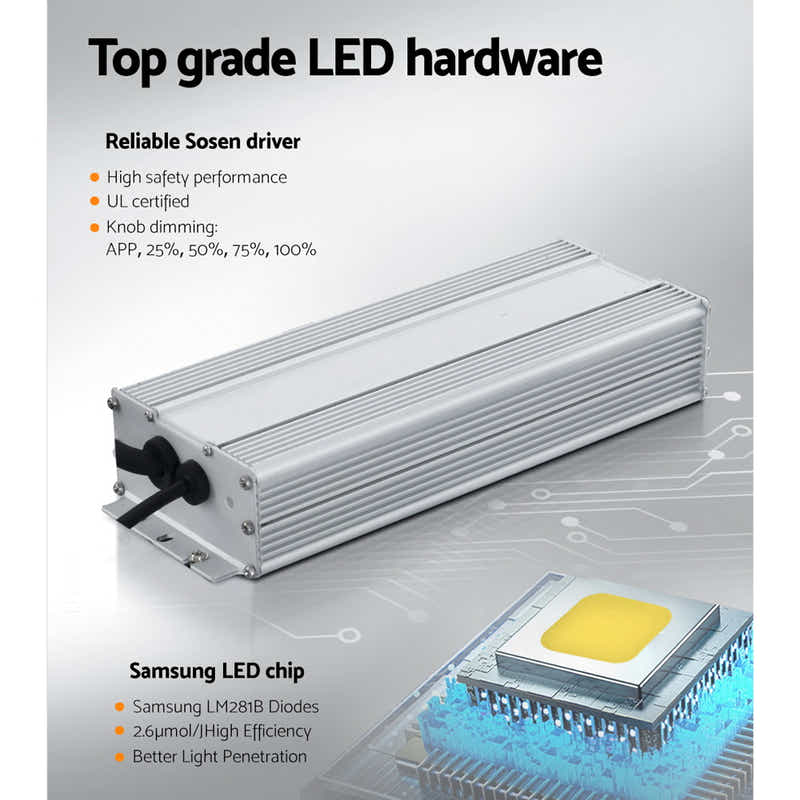 DS NA Max 3000W LED Grow Light Full Spectrum Indoor Veg Flower All Stage