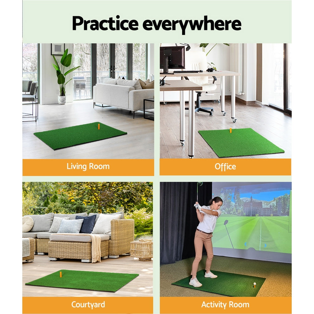 DS NA Golf Hitting Mat Portable Driving Range Practice Training Aid 80x60cm