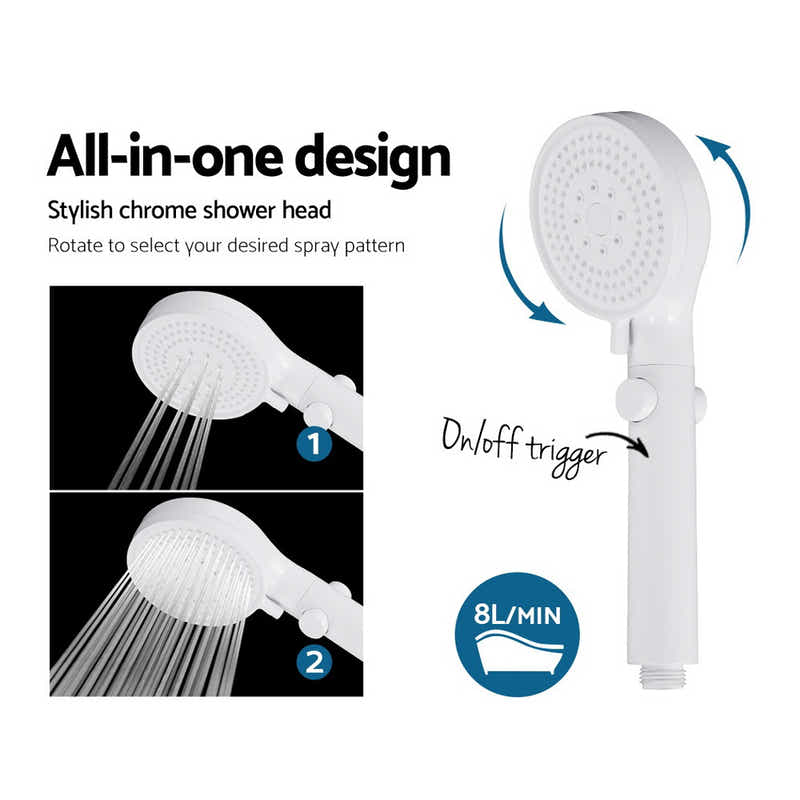 DS NA Devanti Portable Gas Water Heater 8LPM Outdoor Camping Shower Grey