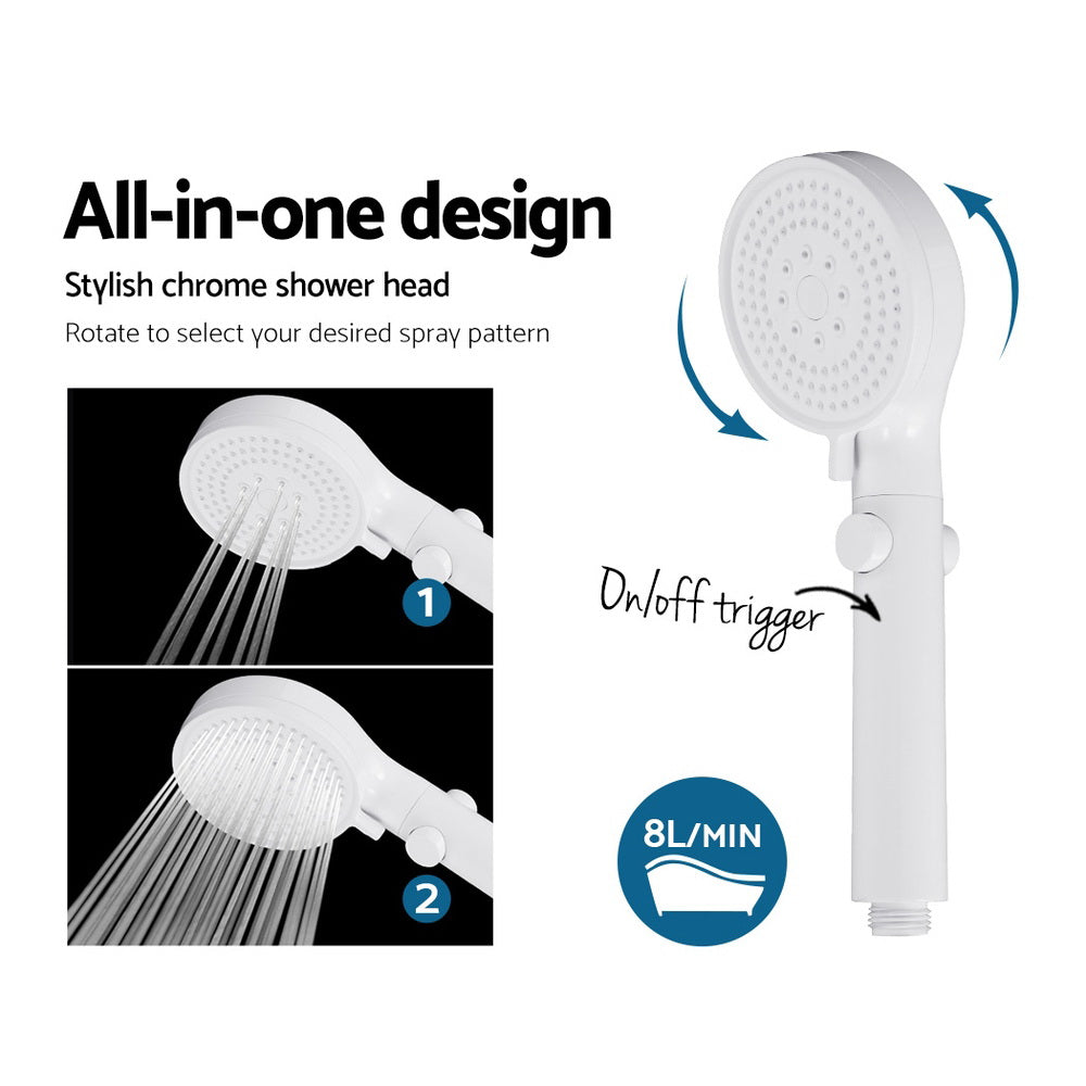 DS NA Devanti Portable Gas Water Heater 8LPM Outdoor Camping Shower Grey