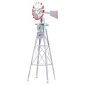 DS NA Garden Windmill 4FT 146cm Metal  Outdoor Decor Ornamental Wind Will