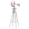 DS NA Garden Windmill 4FT 146cm Metal  Outdoor Decor Ornamental Wind Will