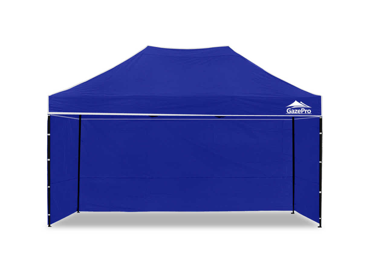 Gazebo with Silver-Coated Roof 3m x 4.5m - Blue