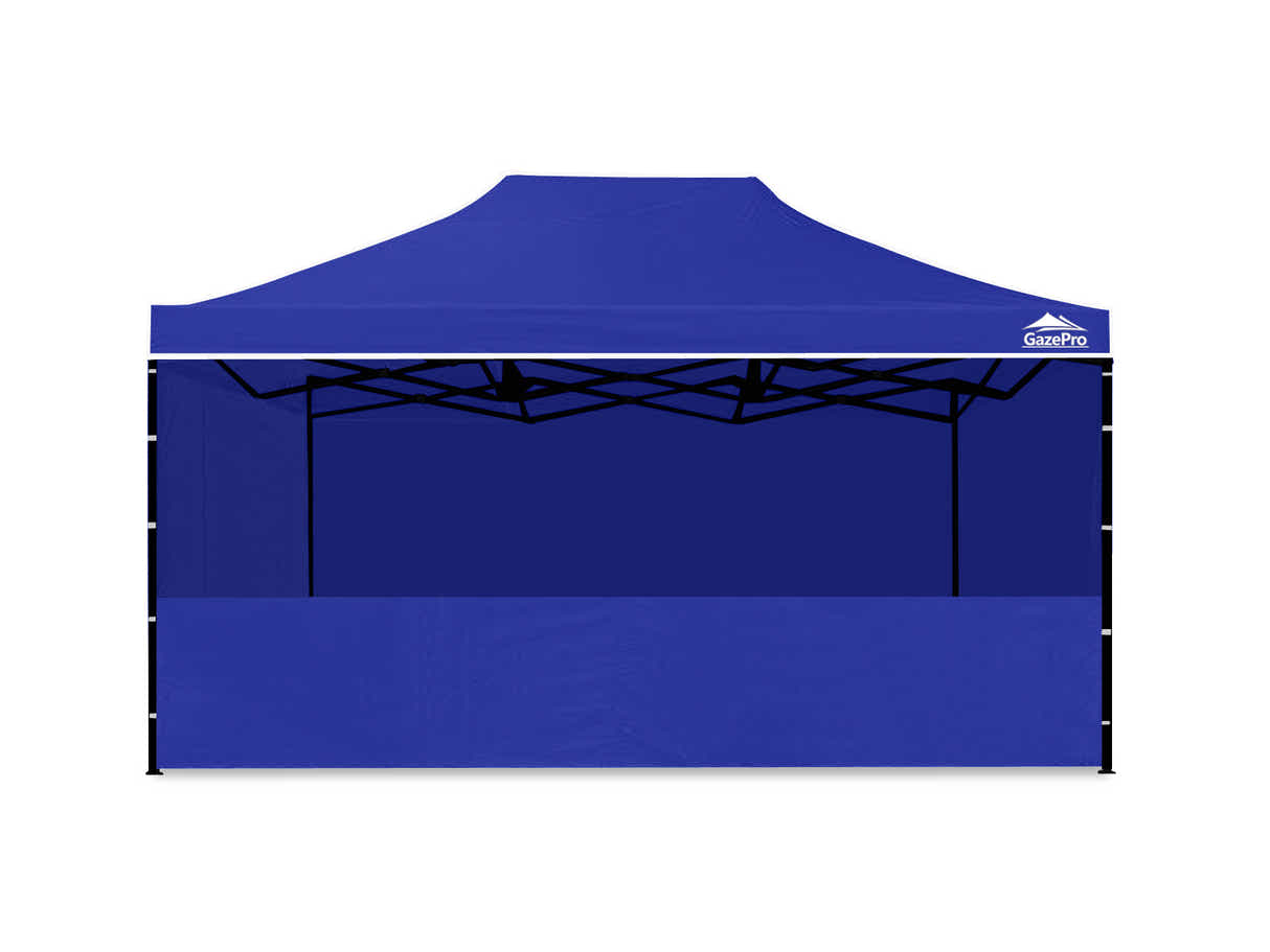 Gazebo with Silver-Coated Roof 3m x 4.5m - Blue