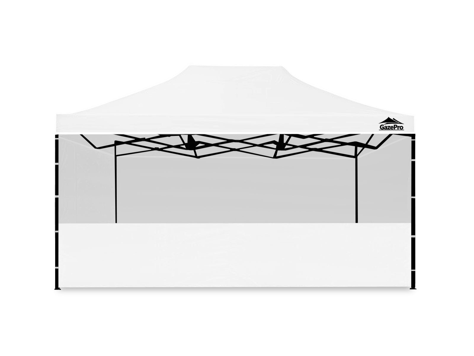 Gazebo C Silver coated roof 3x4.5M White