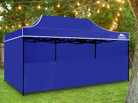 Gazebo Silver coated roof 3x6m Blue