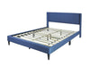 Vele-B Fabric Bed Frame Queen Blue