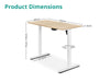 Height Adjustable Desk Frame White