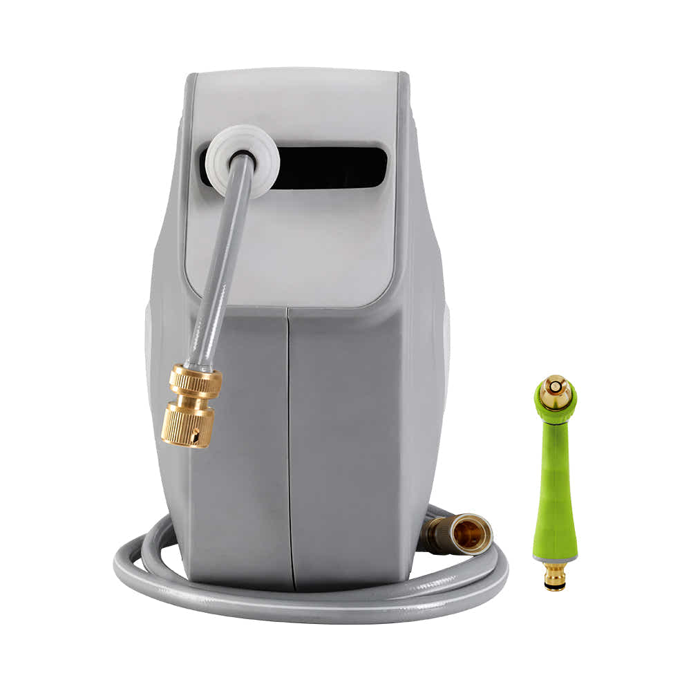 DS NA 20M Retractable Water Hose Reel Garden Storage AutoRewind Spray Gun