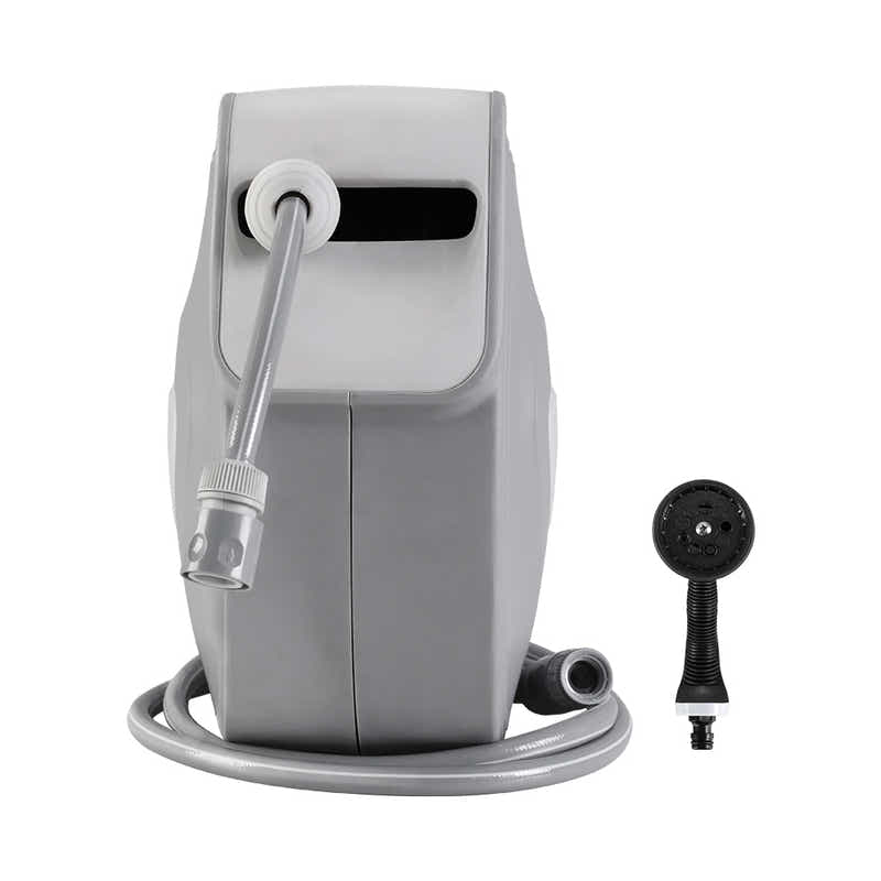 DS NA 20M Retractable Water Hose Reel Garden Storage AutoRewind Spray Gun
