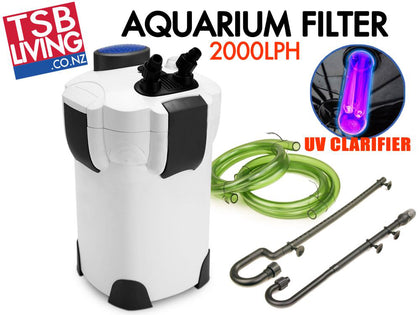 Canister External Filter Uv Aquarium Pump 2000L/H