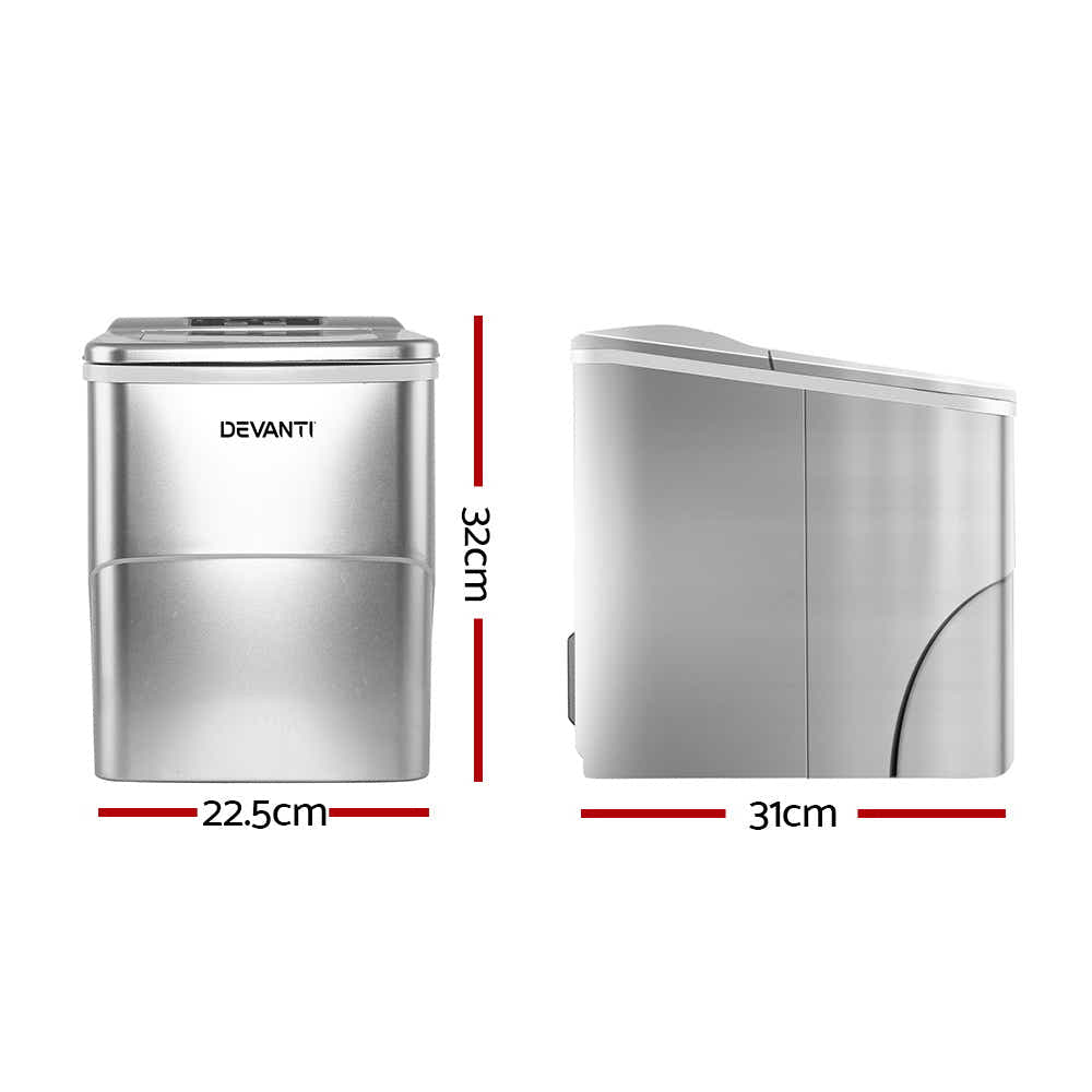 DS NA Devanti Portable Ice Cube Maker - Silver