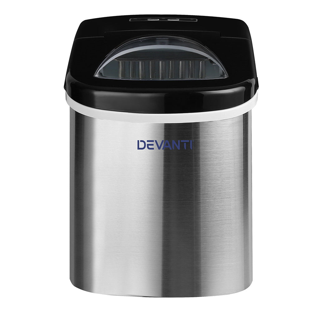 DS NA Devanti 2.4L Stainless Steel Portable Ice Cube Maker