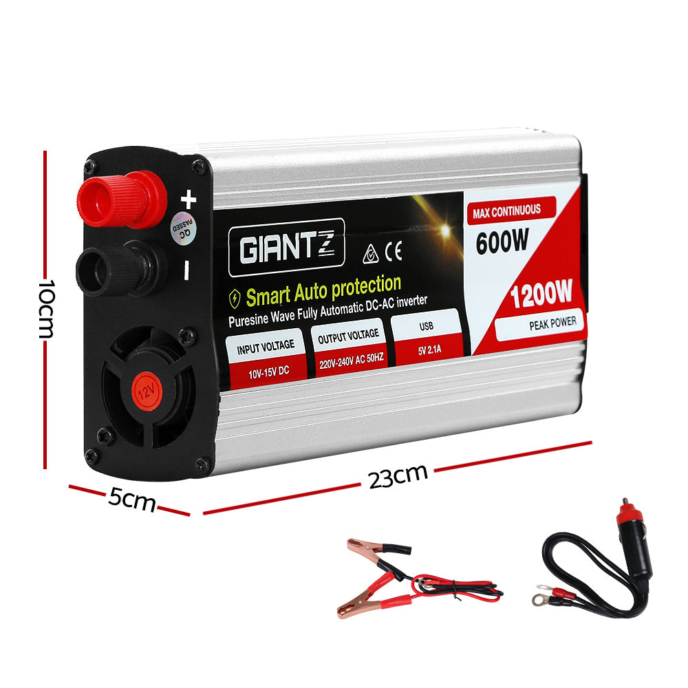 DS NA Giantz 600W Puresine Wave DC-AC Power Inverter