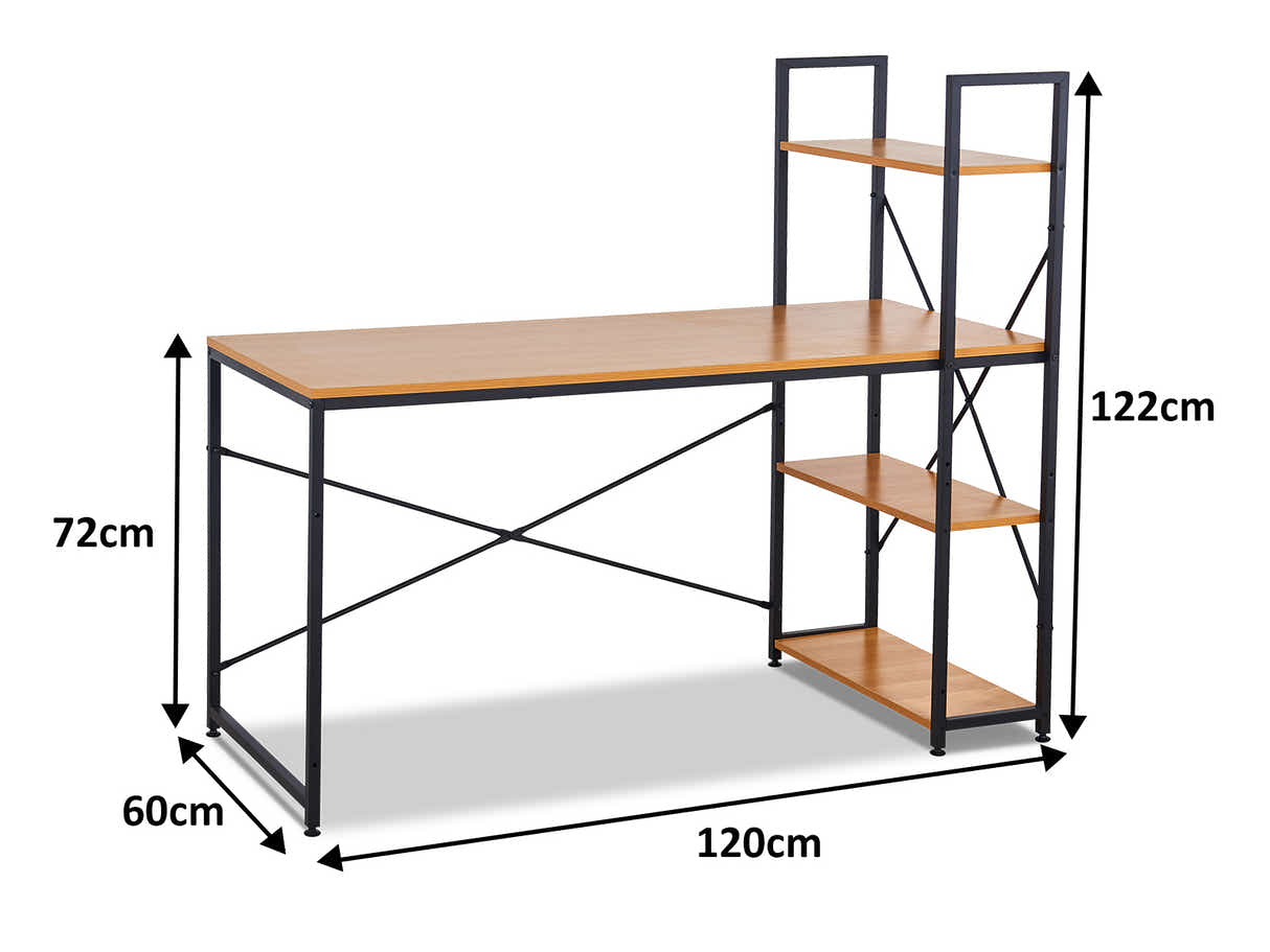 DS Commodity Metal Shelf With Desk 1.2M