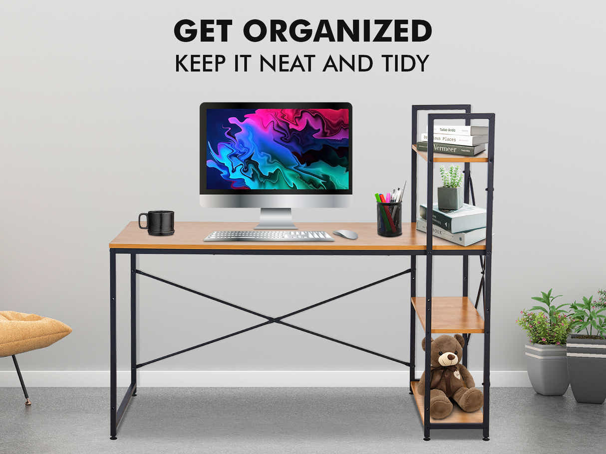 DS Commodity Metal Shelf With Desk 1.2M
