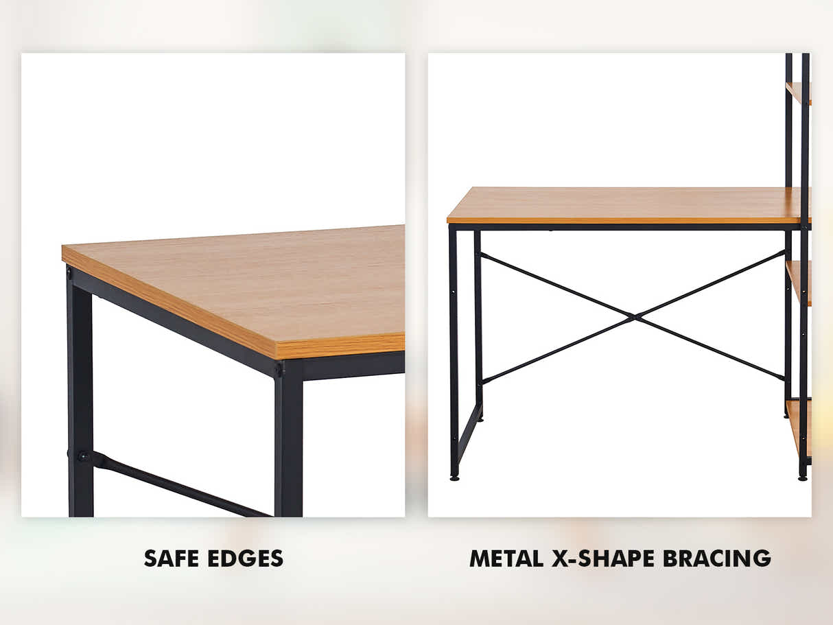 DS Commodity Metal Shelf With Desk 1.2M