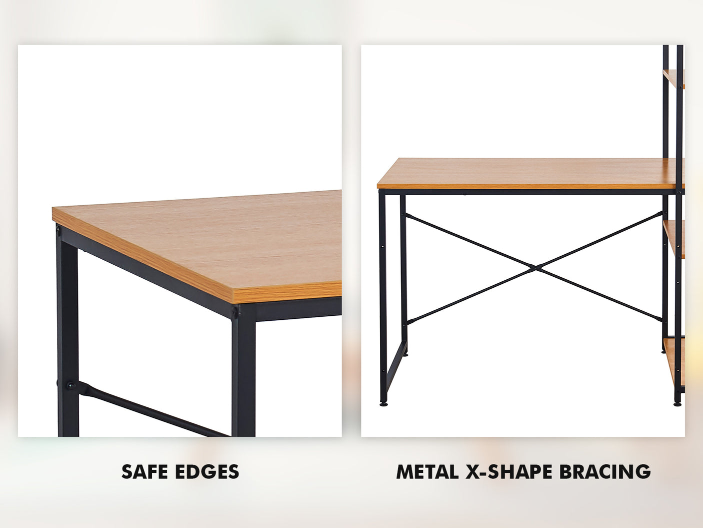 Commodity Metal Shelf With Desk 1.2M