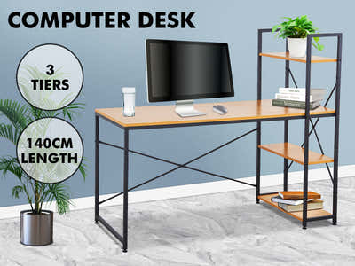 DS Commodity Metal Shelf With Desk 1.4M