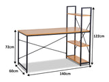 Commodity Metal Shelf With Desk 1.4M