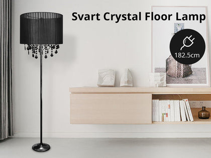 DS Svart Crystal Floor Lamp