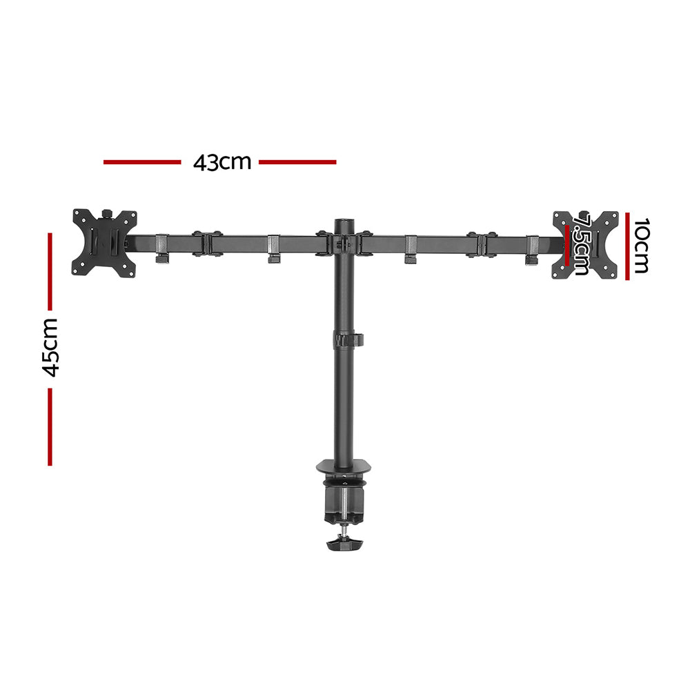 DS NA Artiss Monitor Arm Mount Dual 32" Black