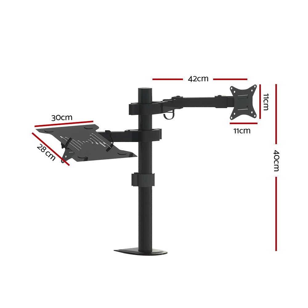 DS NA Monitor Arm Stand Laptop Tray Display Desk Mount Bracket Screen Holder