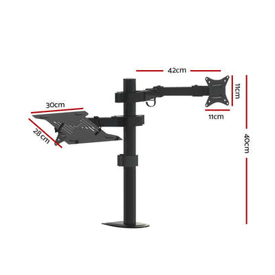 DS NA Monitor Arm Stand Laptop Tray Display Desk Mount Bracket Screen Holder