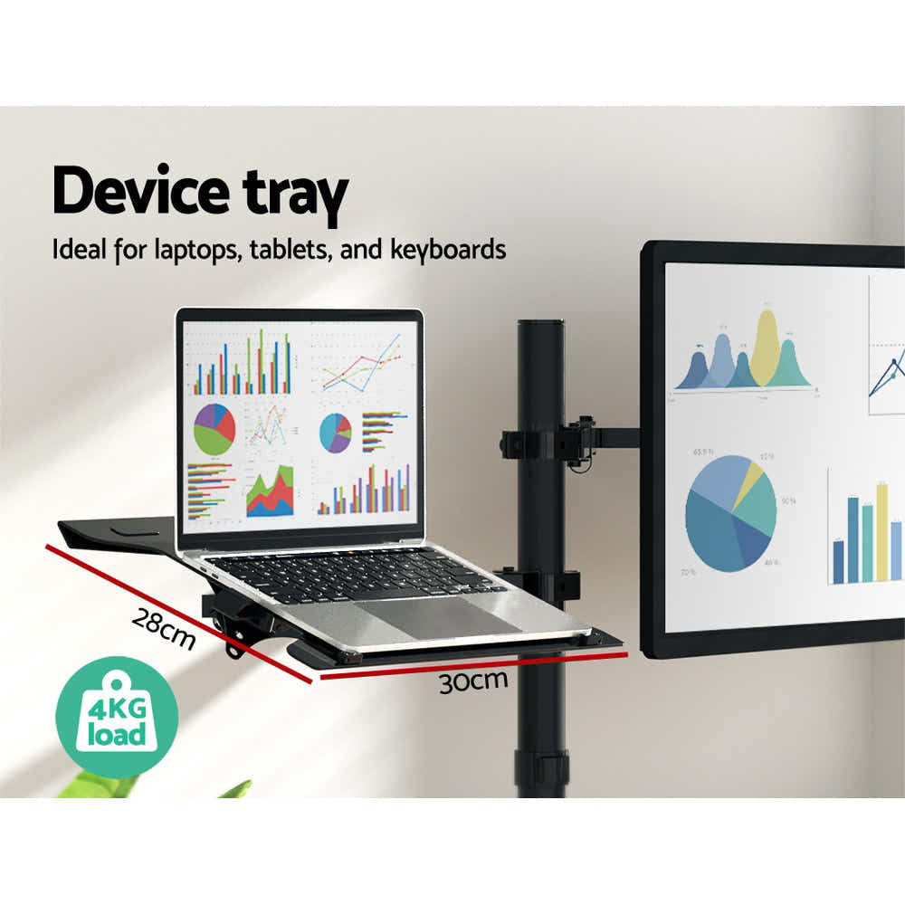 DS NA Monitor Arm Stand Laptop Tray Display Desk Mount Bracket Screen Holder