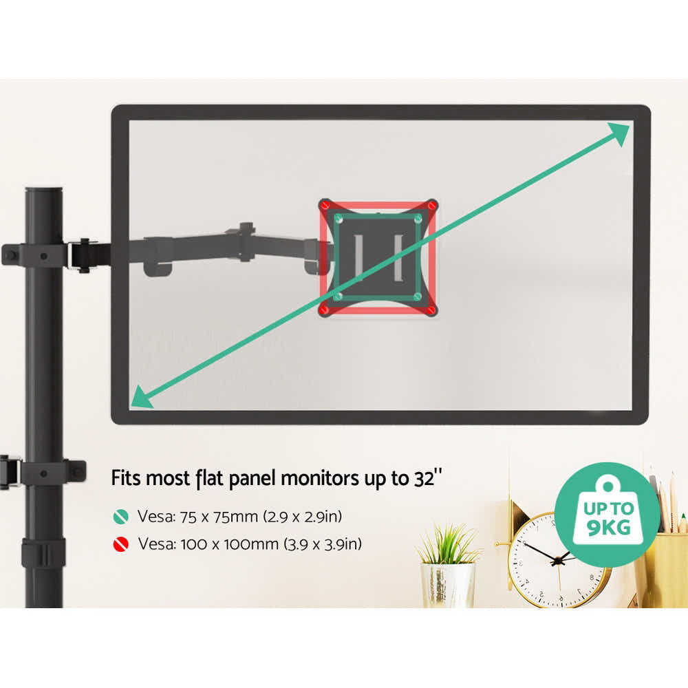 DS NA Monitor Arm Stand Laptop Tray Display Desk Mount Bracket Screen Holder