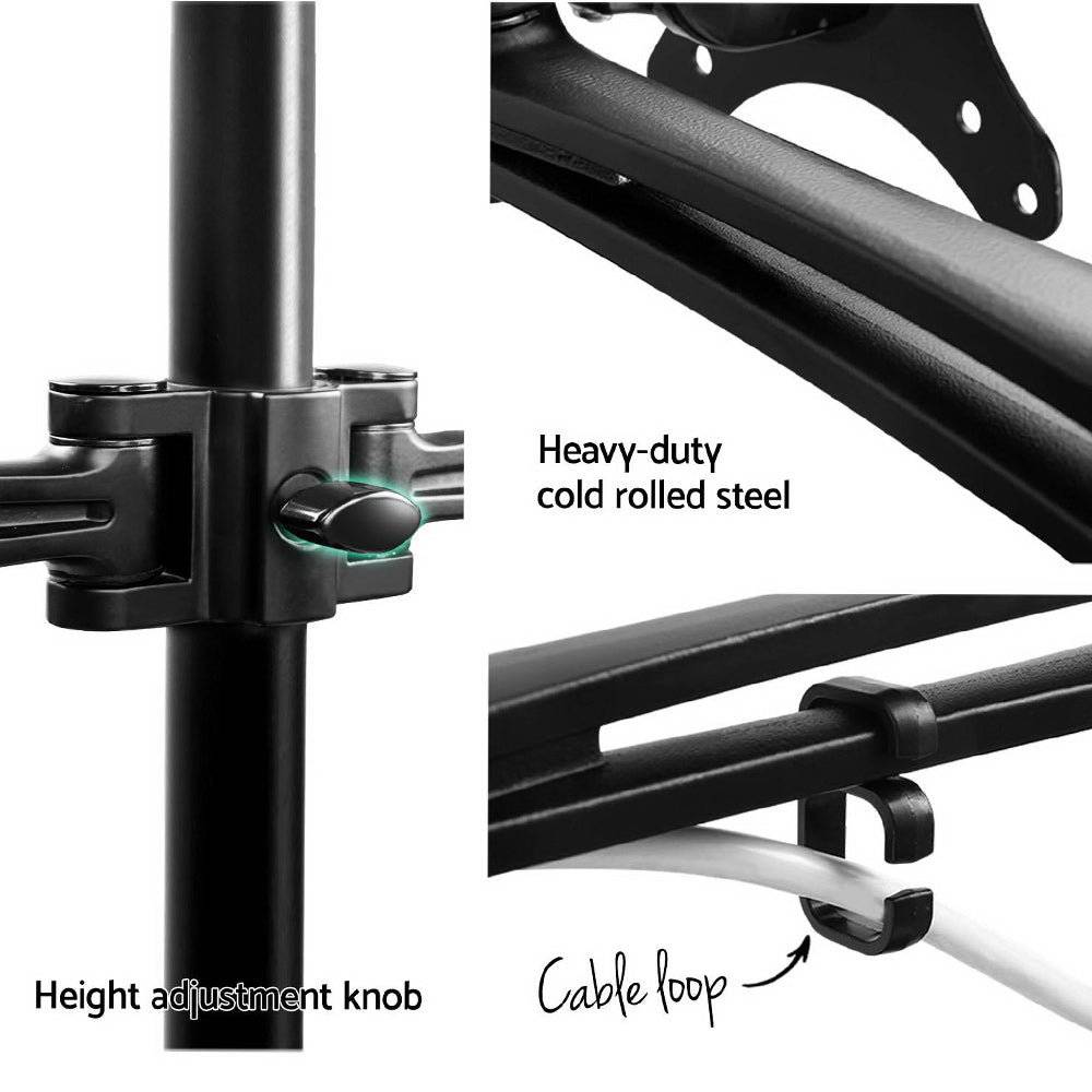 DS NA Artiss Monitor Arm Mount Dual Black