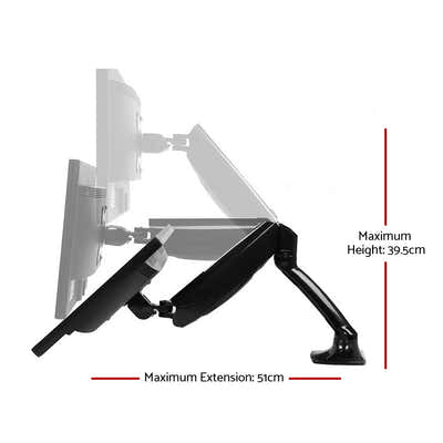 DS NA Artiss Monitor Arm Mount Dual Gas Black