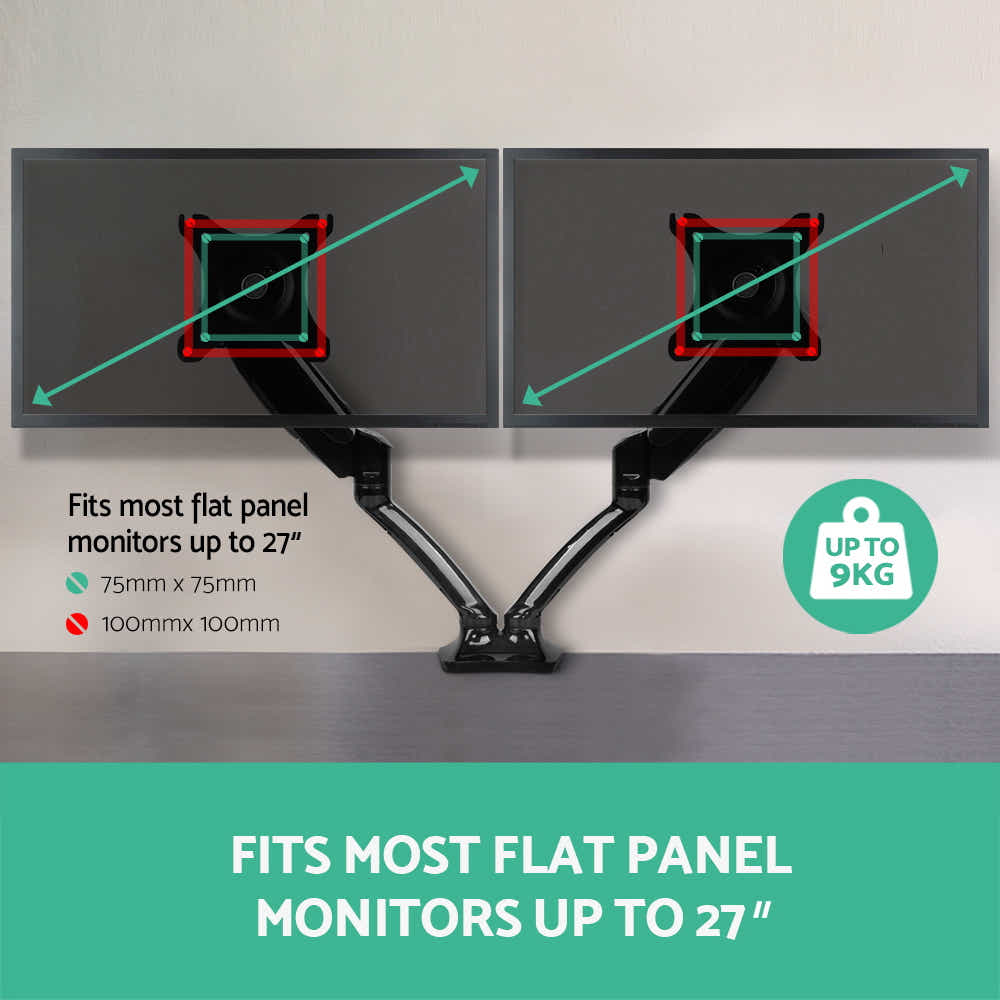 DS NA Artiss Monitor Arm Mount Dual Gas Black