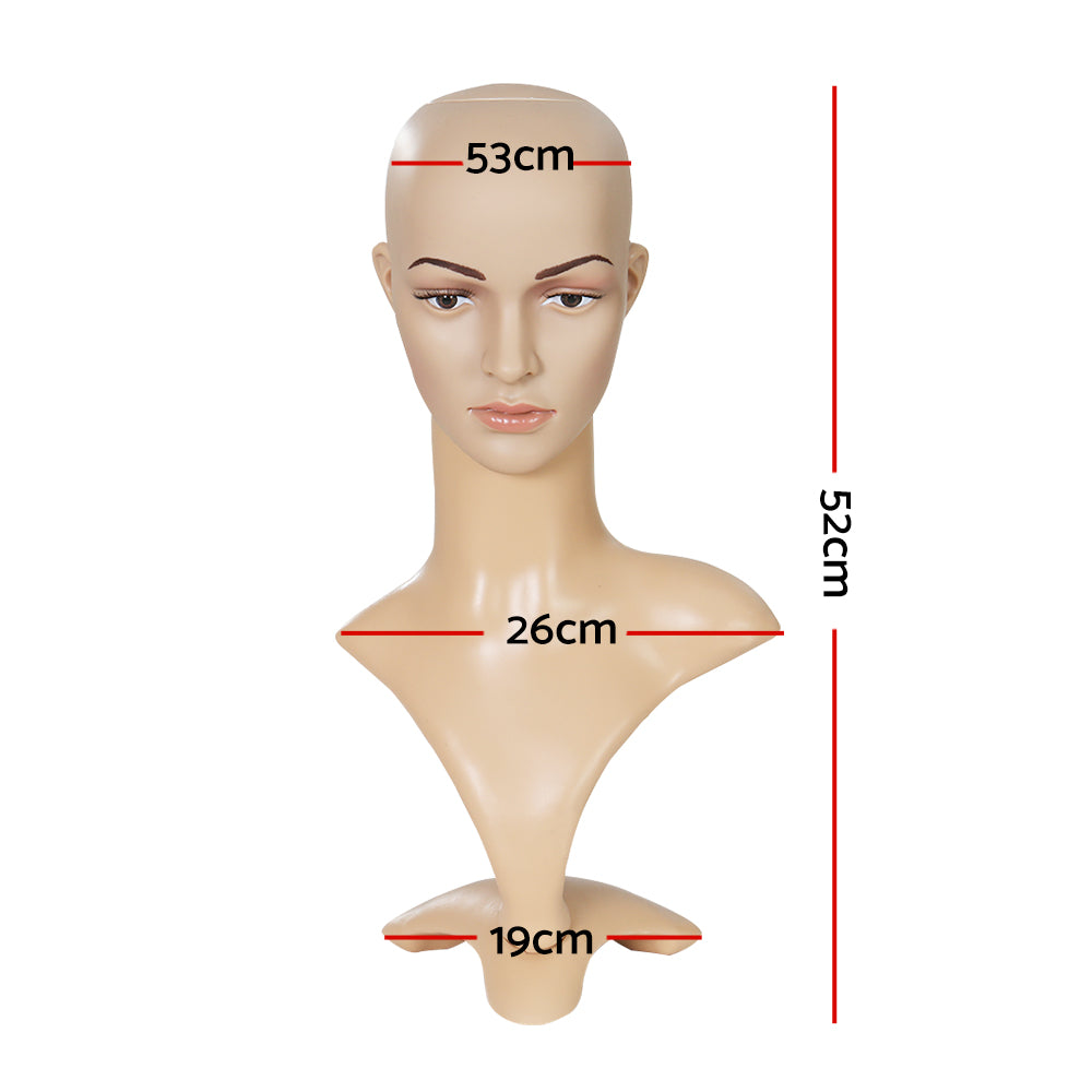 DS NA Female Mannequin Head Dummy Model Display Shop Stand Professional Use