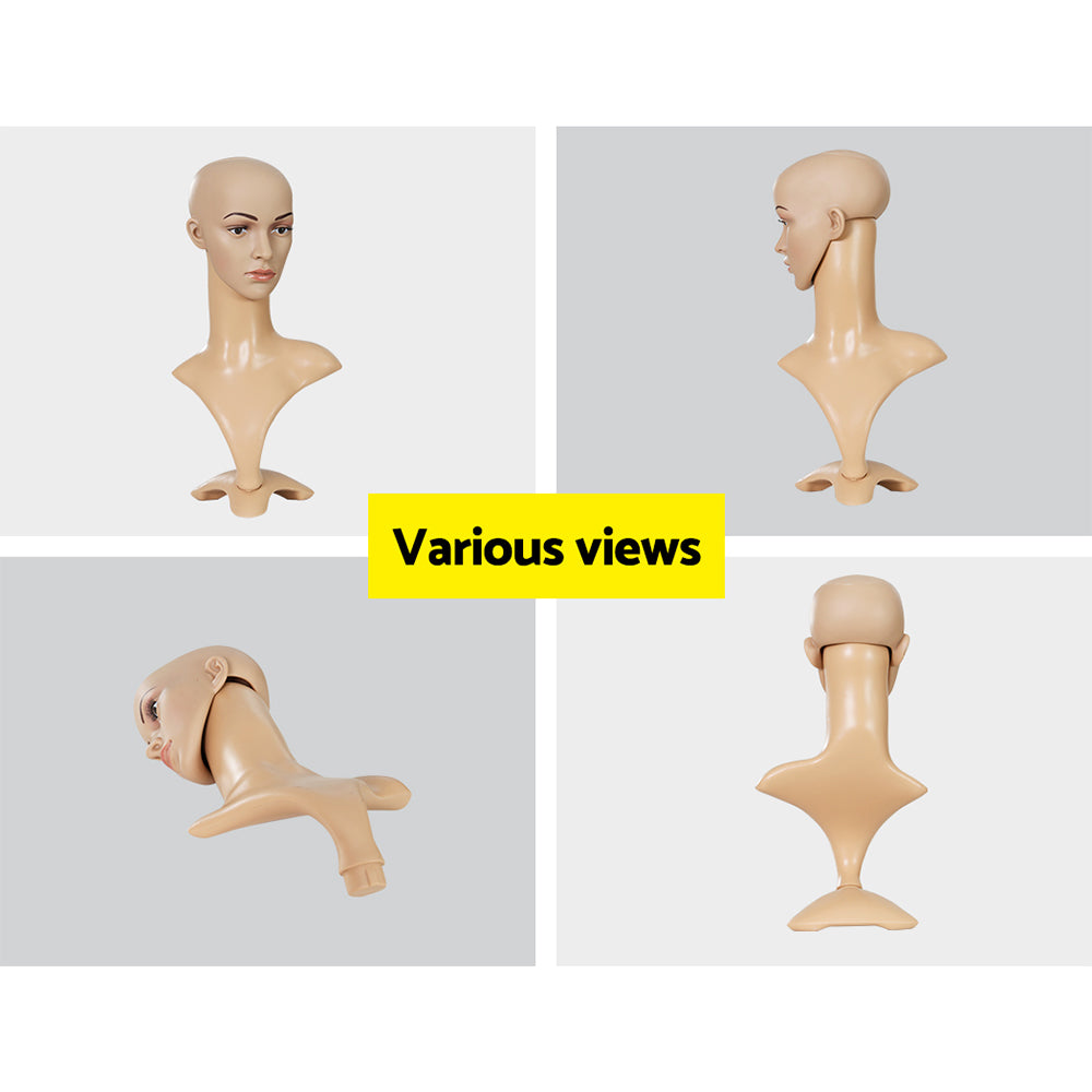 DS NA Female Mannequin Head Dummy Model Display Shop Stand Professional Use